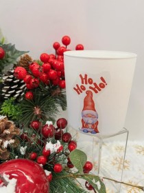 Χριστουγεννιάτικη λευκή ματ τριλογία ποτηριών1